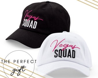 Czapka taty Vegas Squad - haftowana czapka taty - czapka baseballowa Vegas - prezent dla druhny - upominek na wieczór panieński - czapki wakacyjne Vegas - Vegas Bachelorette