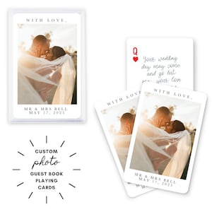 Unique Guest Book Alternative - Photo Playing Cards - Personalized Wedding Guest Book  - Custom Printed Cards - Graduation Cards