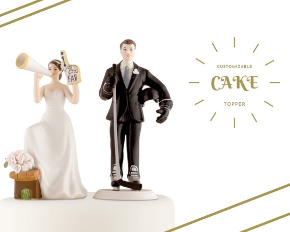 Custom Wedding Cake Topper Hockey Wedding Cake Topper Etsy