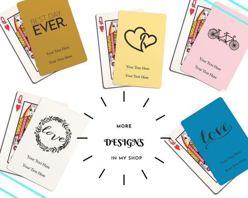 Custom Wedding Favor Yes Unique Engagement Announcement Engagement Party Wedding Party Gift Personalized Playing Cards Design