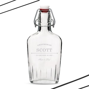 Custom Best Man Flask - Custom Groomsman Flask - Vintage Wedding - Unique Groomsman Gift - Bachelor Party Favor - Bachelor Party Gift