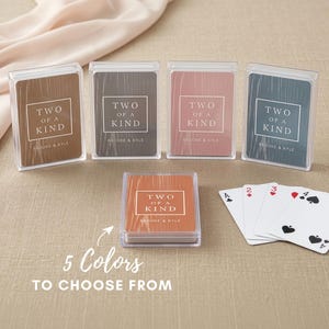 Personalized Playing Cards - Two of A Kind - Engagement - Theme Wedding - Custom Playing Cards - Personalized Gift - Custom Wedding Favor