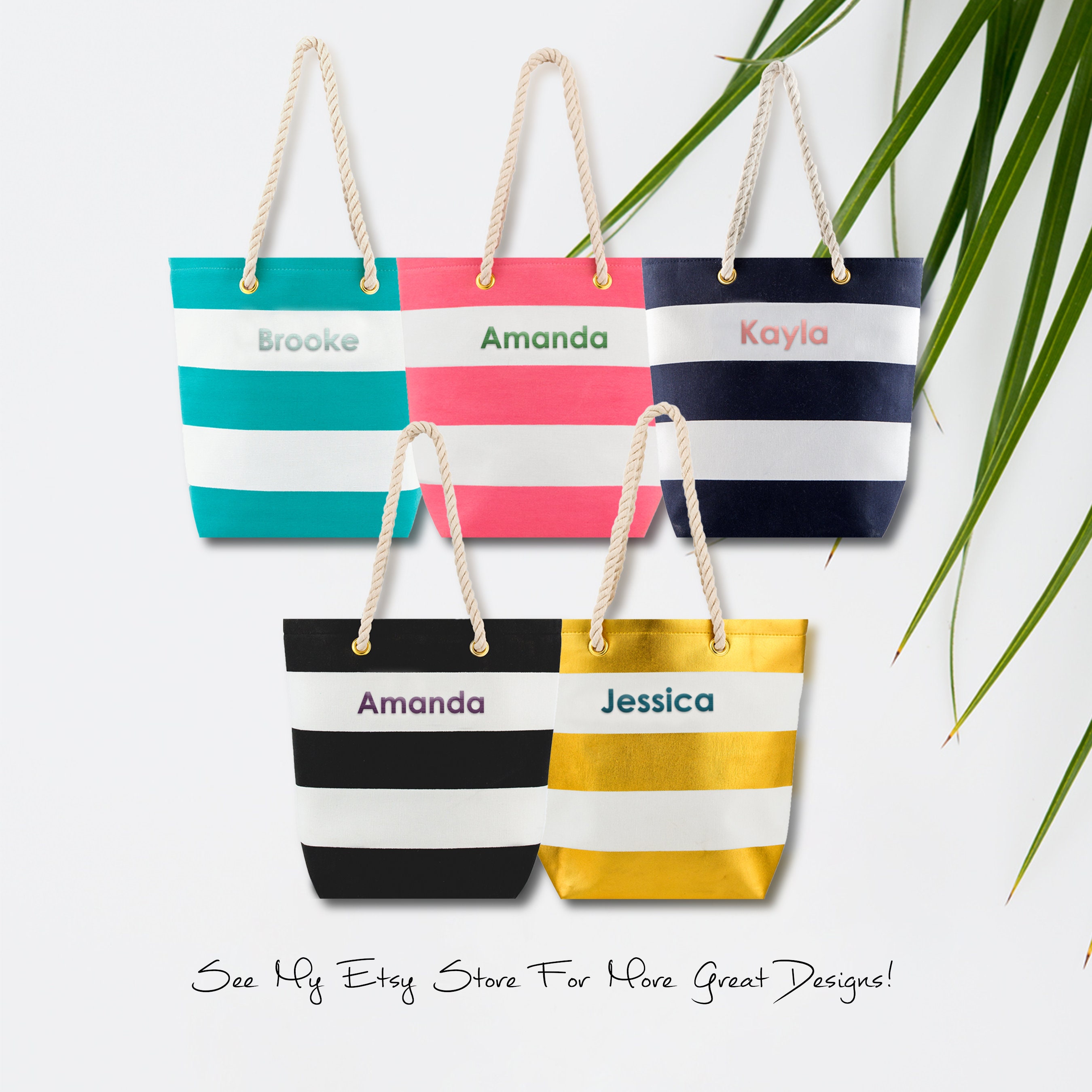 Cabana Tote Custom Beach Bag Cabana Bag Personalized | Etsy