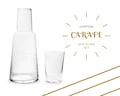 Personalized Bedside Water Carafe And Glass Set - Stacked Initials Carafe Set - House Warming Present - Wedding Gift - Our First Home Gift