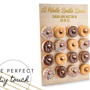 Customized Donut Wall - A Hole Lotta Love - Wedding Dessert Bar - Anniversary - Doughnut Wall - Unique Wedding Reception - Engagement Party
