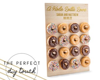 Customized Donut Wall - A Hole Lotta Love - Wedding Dessert Bar - Anniversary - Doughnut Wall - Unique Wedding Reception - Engagement Party