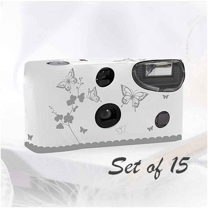 15 Disposable Cameras Wedding Favor Butterfly Garden Etsy