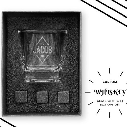 Personalized Whiskey Glass Gift for Dad Father's Day Etsy