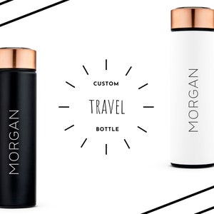 Personalized Water Bottle Custom Name Personalized Insulated Water Bottle Bridesmaid Gift Groomsman Gift Destination Wedding Favor image 1