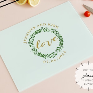 Glass Cutting Board -  Tempered Glass Cutting Board - Housewarming Gift - Wedding Gift - Gifts for Her - Kitchen Accessories - Charcuterie