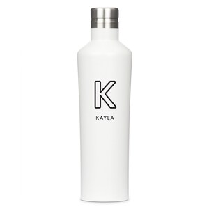 Personalized Water Bottle - Custom Name and Initial - Insulated Water Bottle - Bridesmaid Gift - Bridal Party Gift - Destination Wedding
