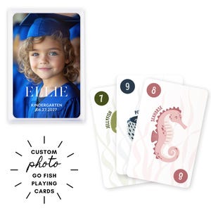 Jeu de cartes Go Fish personnalisé avec photo - Jeu de cartes personnalisé pour enfants - Cadeau pour garçons - Cadeau pour filles - Cadeau pour la classe - Cadeau pour camarades de classe