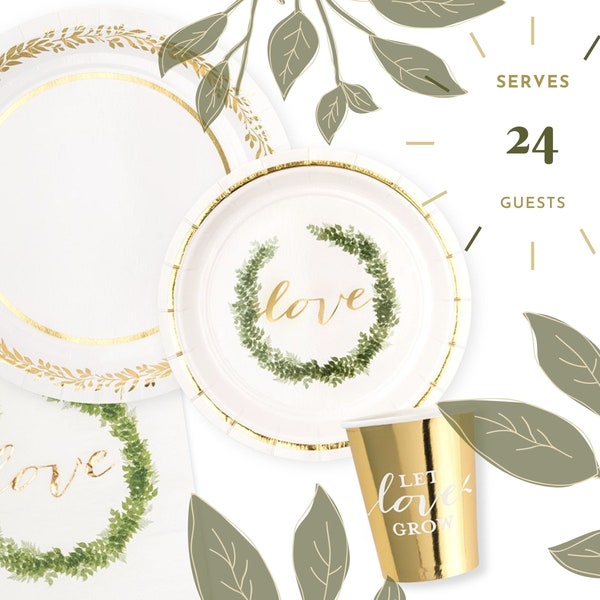 Wedding Plates Disposable Etsy