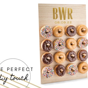 Monogram Donut Wall - Dessert Bar - Birthday Party - Custom Doughnut Wall - Unique Wedding Reception - Engagement Party - Anniversary Party
