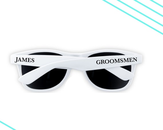 Personalized white sunglasses hotsell