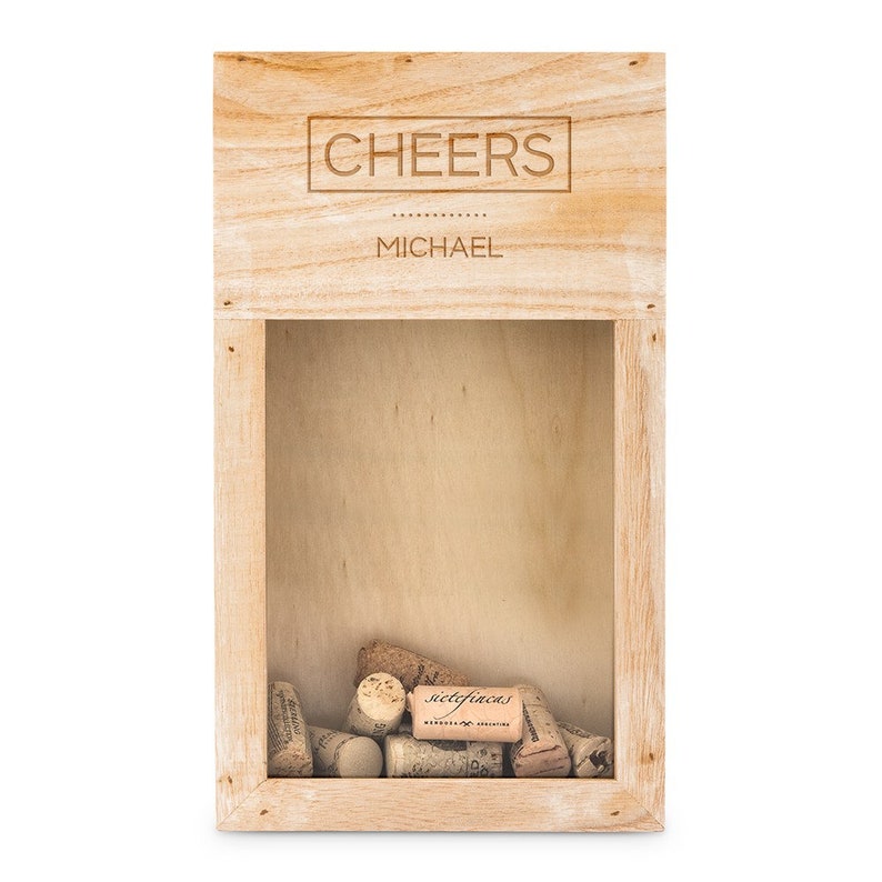 Alternative Guest Book For the Couple Wedding Guest Book Bridal Shower Unique Guest Book Cork Display Shadow Box Cheers Design
