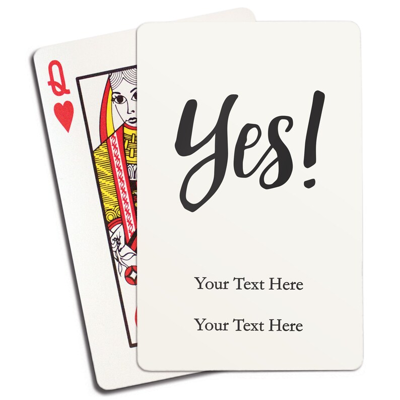 Custom Wedding Favor Yes Unique Engagement Announcement Engagement Party Wedding Party Gift Personalized Playing Cards Design