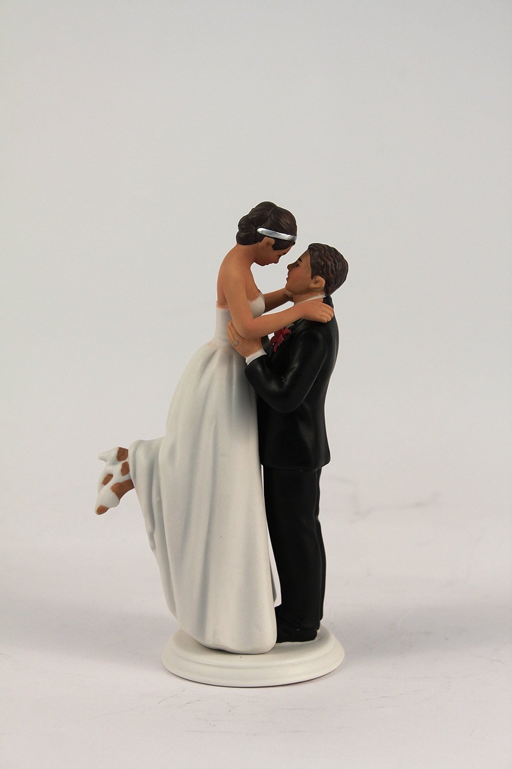 Unique Wedding Cake Topper - Bride and Groom - Medium Skin Tone Groom ...