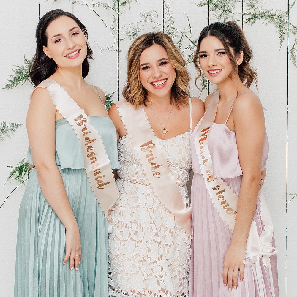 Bridesmaid sash hotsell