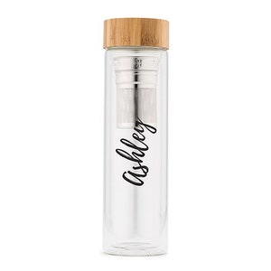 Personalized Tea Infuser - Glass Tea Infuser - Tea Lovers Bridal Shower - Custom Wedding Gift - Bridesmaid Gift - Bridal Shower Favor Idea