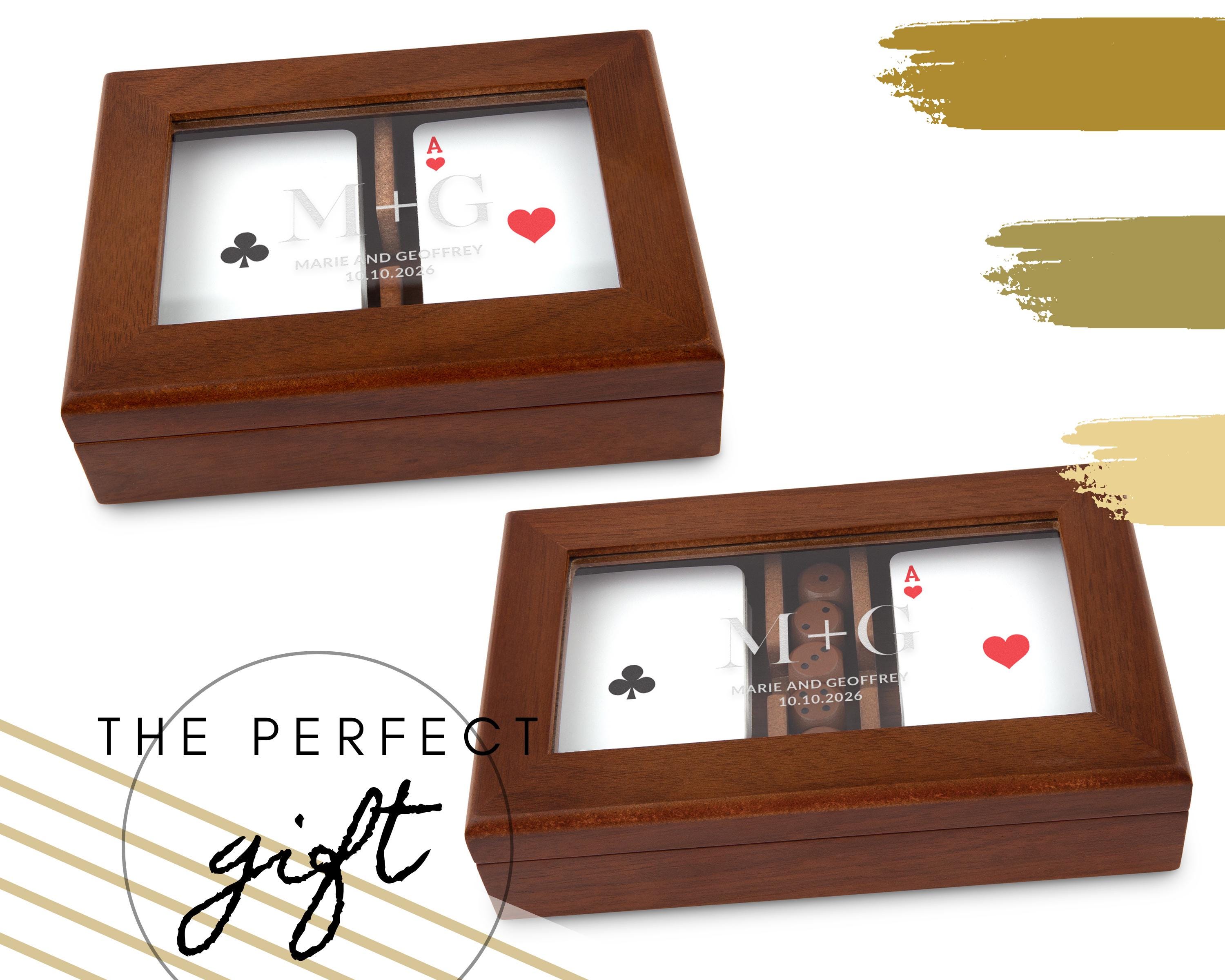 Personalized Wooden Keepsake Box for Playing Cards - Wooden Card Personalized Wooden Keepsake Box for Playing Cards - Wooden Card