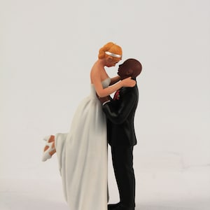 Personalized Wedding Cake Topper - Mixed Race Bride and Groom Wedding ...