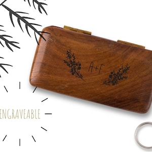 Custom Wooden Wedding Ring Box - Ceremony - Woodland - Personalized Ring Box - Personalized Box - Wedding - Ring Bearer - Outdoor Wedding