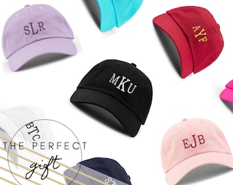 Custom Monogram Dad Hat - Embroidered Dad Hat - Custom Hat - Personalized Ball Cap - Bridesmaid Gift - Bachelorette Party Hat - Gift for Her