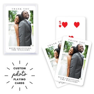 Personalisierte Spielkarten - Individuell bedruckte Spielkarten - Individuell bedruckte Karten - Hochzeitsbevorzugung - Hochzeitskarten - Weihnachtskarten - Geschenk
