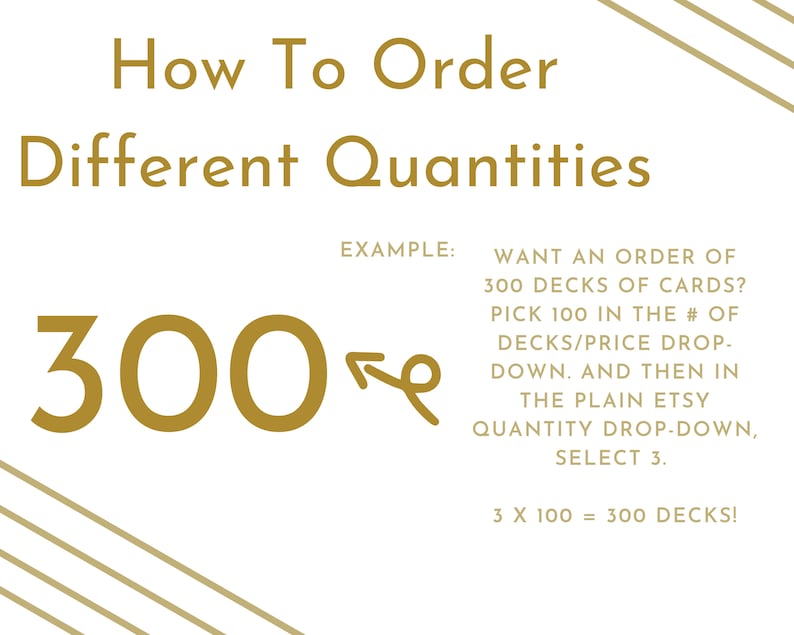 How To Order Different Quantities