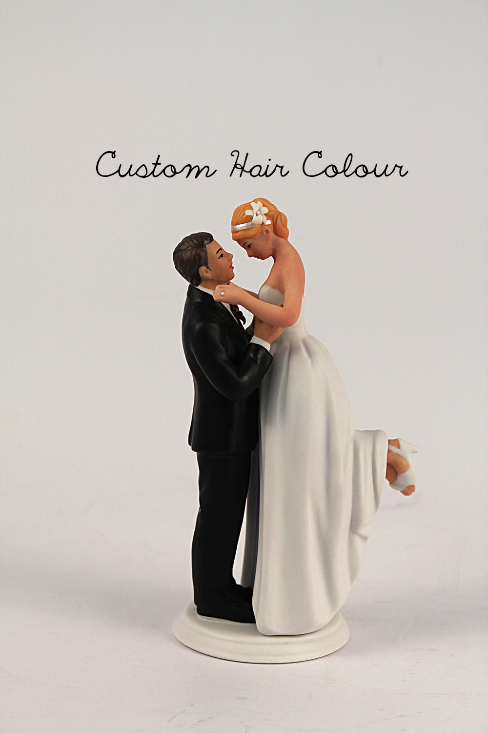 Personalized Interlocking Bride and Groom Wedding Cake Topper- Medium ...