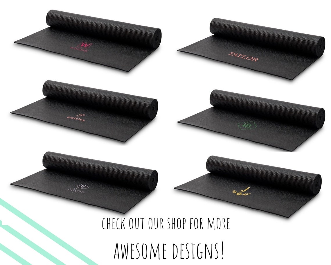 Personalized Lotus Flower Yoga Mat Embroidered Name Yoga Mat Etsy