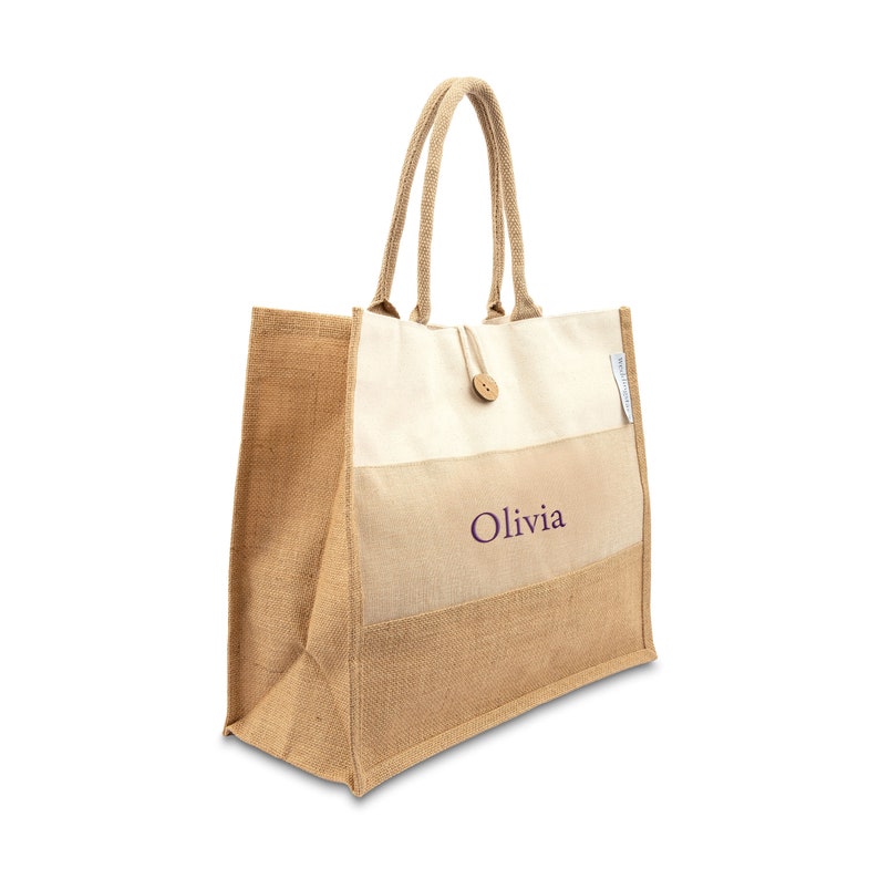 Burlap Tote Bag Personalized Tote Bag Bride Gift - Etsy