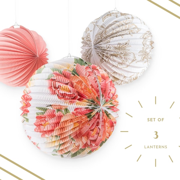 Floral Paper Lantern Etsy