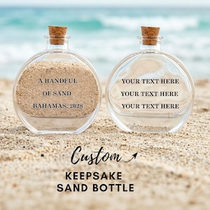 Pot souvenir cérémonie sable personnalisé - mariage sur la plage - souvenir de lune de miel - cadeau de mariage - cadeau pour couple - souvenir lune de miel - souvenir de mariage