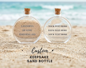 Custom Sand Ceremony Keepsake Jar - Beach Wedding - Honeymoon Memento - Wedding Gift - Couple Gift - Honeymoon Keepsake - Wedding Keepsake