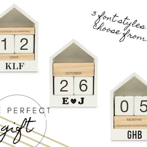 Customized Countdown Calendar - Personalized Wedding Countdown - Christmas Countdown - Due Date Countdown - Vacation Countdown - Custom Gift