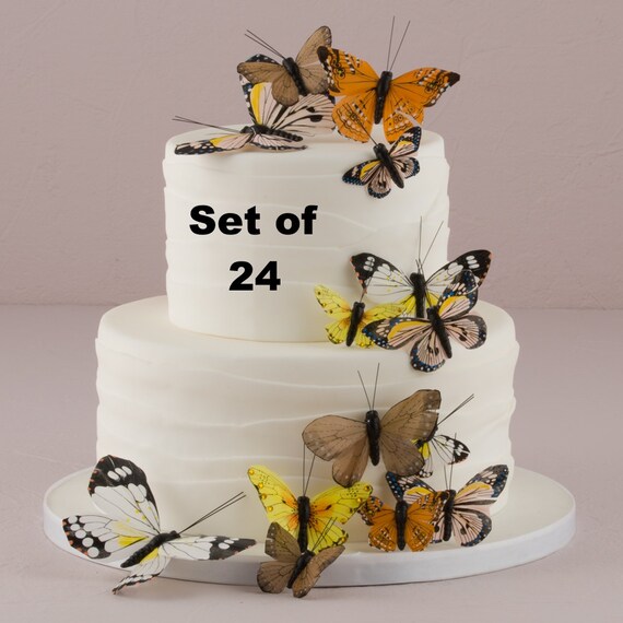 Gateau De Mariage Topper Automne Wedding Butterfly Cake Set Etsy