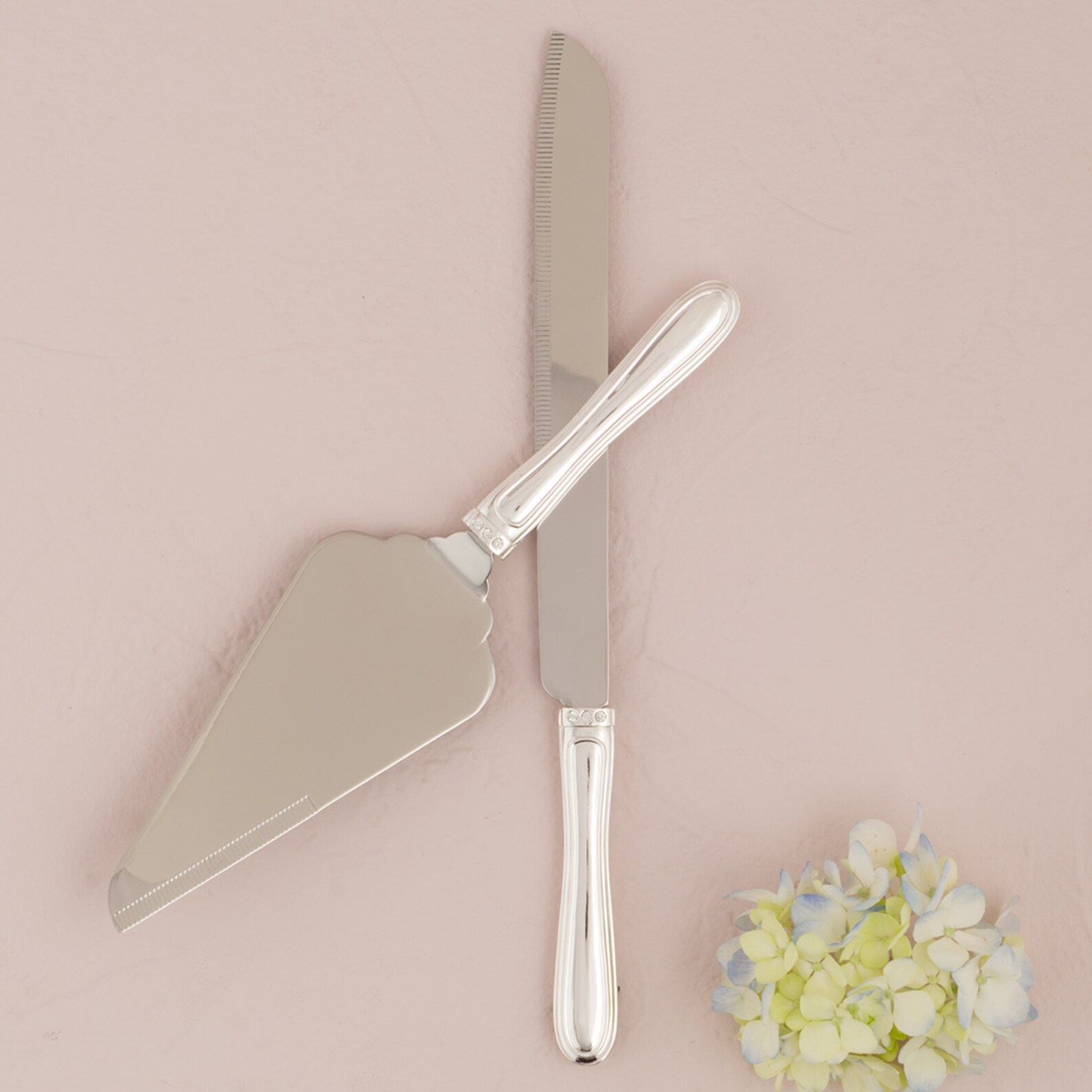 Custom Engraved Wedding Cake Serving Set Silver Plated Cake Etsy