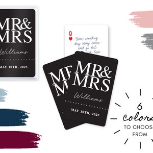 Jeu de cartes personnalisé unique pour le livre d'or - Alternative au livre d'or de mariage - Cartes à jouer pour la fête de fiançailles - Réception de mariage - Anniversaire