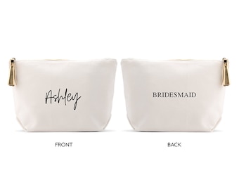 Customized Makeup Bag - Personalized Cosmetics Bag - Bridesmaids Gift - Bridal Shower Gift - Custom Bridesmaid Proposal - Bachelorette Gift