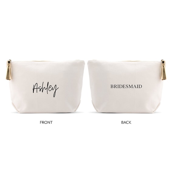 Customized Makeup Bag - Personalized Cosmetics Bag - Bridesmaids Gift - Bridal Shower Gift - Custom Bridesmaid Proposal - Bachelorette Gift