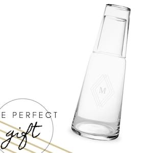 Personalized Bedside Water Carafe And Glass Set - Custom Water Carafe Gift Set - Personalized Gift - Holiday Gift - Gifts for Her