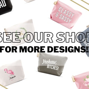 Customized Makeup Bag - Personalized Cosmetics Bag - Bridesmaids Gift - Bridal Shower Gift - Custom Bridesmaid Proposal - Bachelorette Gift image 10