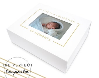 Photo Keepsake Box - Magnetic Lid Keepsake Gift Box - Wedding Gift - Graduation Gift - Engagement Gift - Baby Shower Gift - Anniversary Gift