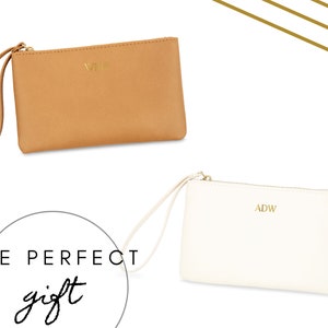 Carteira de pulso personalizada - Bolsa de pulso para iPhone - Bolsa de couro vegano - Clutch de pulso - Presente personalizado - Presente para ela - Presente para melhor amiga