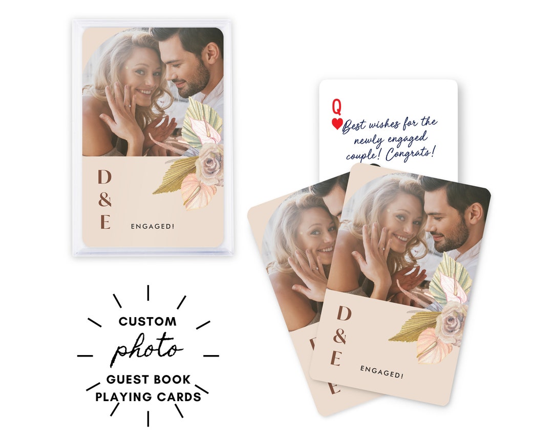 Custom Photo Guest Book Playing Cards - Wedding Guest Book Alternative ...