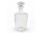 Vintage French Baccarat Crystal Carafe, Harcourt Whiskey Decanter