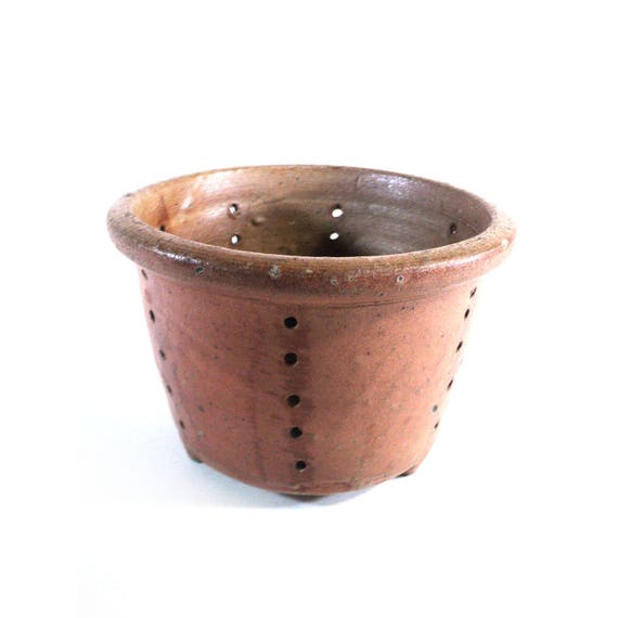 French Cottage Cheese Drainer Large Terracotta Mould Pottery Etsy