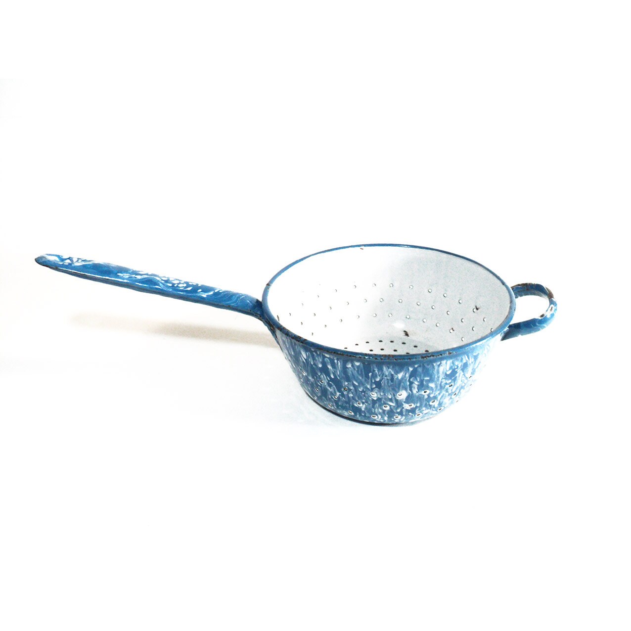 Passoire Bleue et Blanche en Email Ecumoire, Chinois, Tamis Cuisine, Crépine de Nouilles